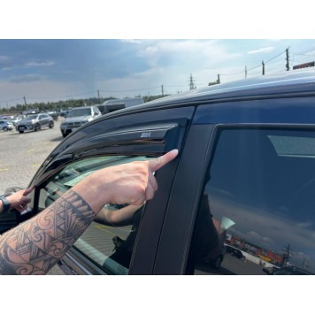 Дефлекторы окон Nissan Qashqai I 2006-2014  накладные (DEFL) Q2-2